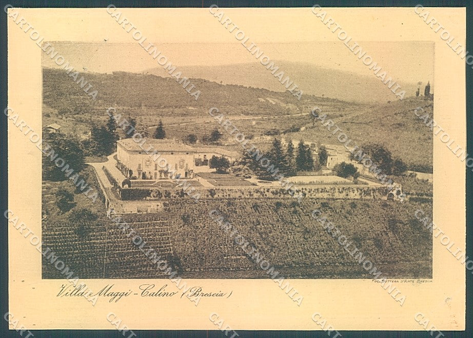 Brescia Calino PIEGA ANGOLO FORI FG cartolina JK3208 – fronte