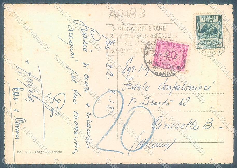 Brescia Città Galleria Tito Speri Foto FG cartolina JK3209 – retro