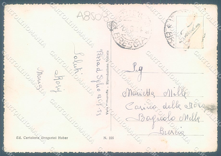 Brescia Vezza d'Oglio Foto FG cartolina JK3222 – retro