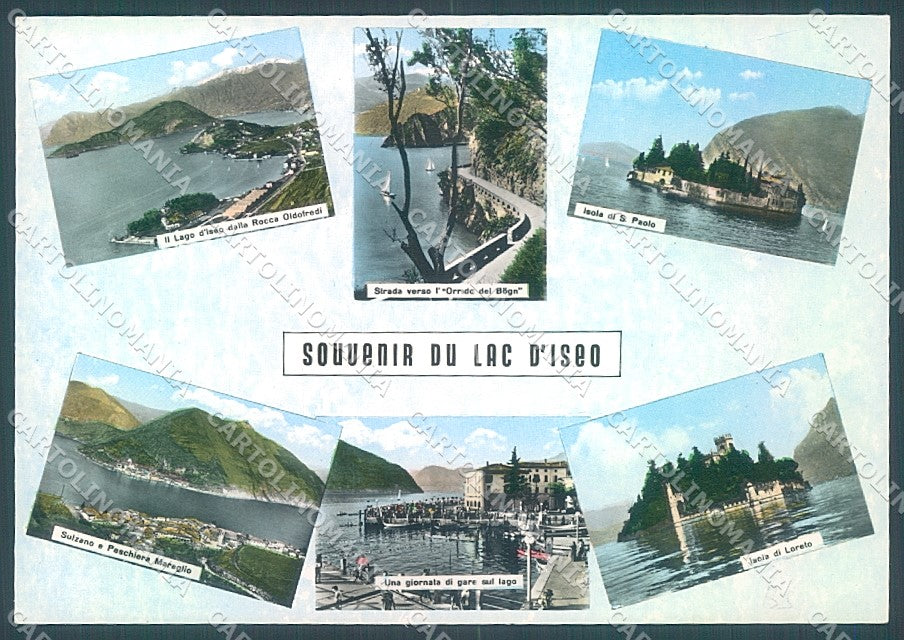 Brescia Lago d'Iseo souvenir da FG cartolina JK3224 – fronte