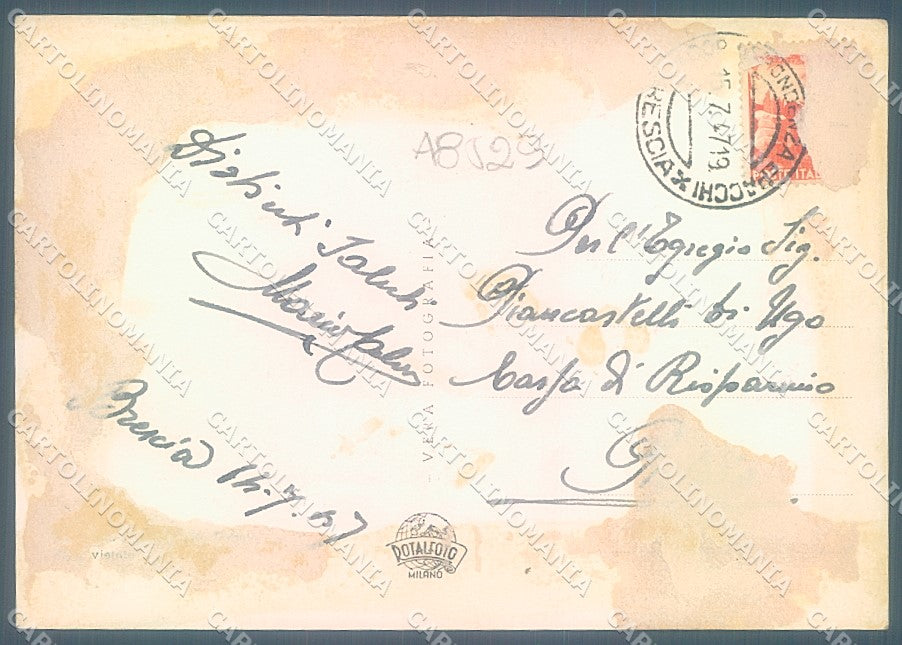 Brescia Città Istituto Nazionale Assicurazioni Foto FG cartolina JK3230 – retro