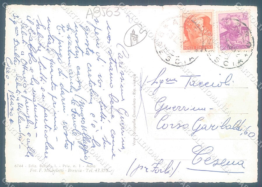 Brescia Adro Chiesa S. Maria STRAPPINO Foto FG cartolina JK3242 – retro