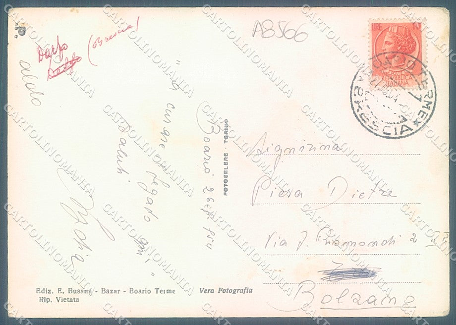 Brescia Boario Terme PIEGA Foto FG cartolina JK3244 – retro