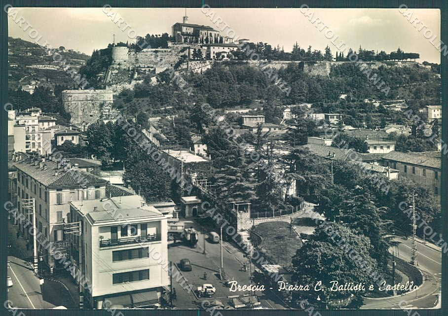 Brescia Città Castello Piazza Battisti Foto FG cartolina JK3251 – fronte