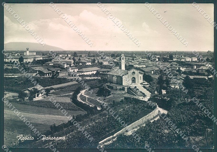 Brescia Rovato Chiesa PIEGATA Foto FG cartolina JK3259 – fronte