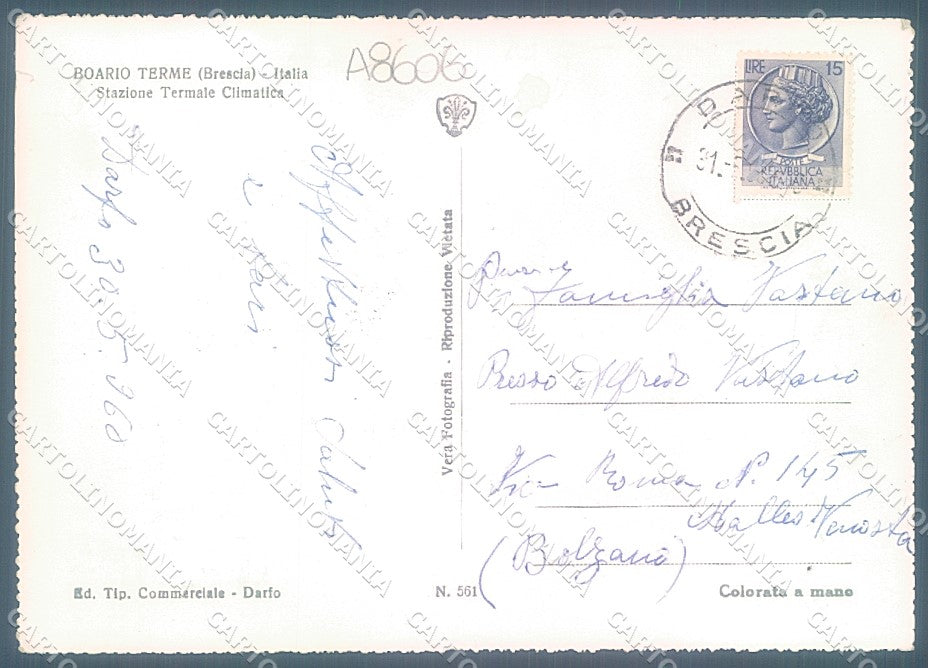Brescia Boario Terme Foto FG cartolina JK3264 – retro