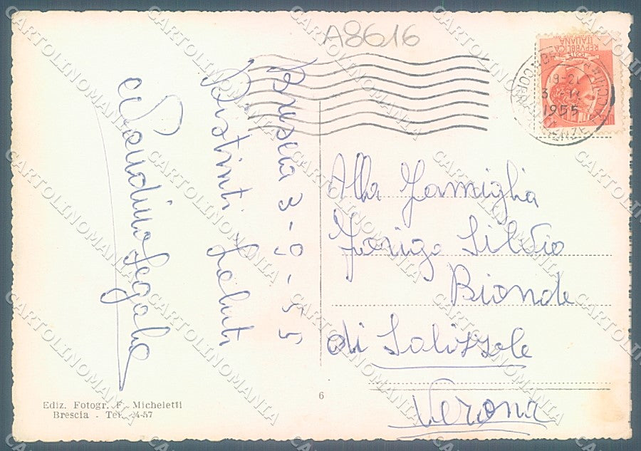 Brescia Città Monumento Zanardelli Foto FG cartolina JK3267 – retro
