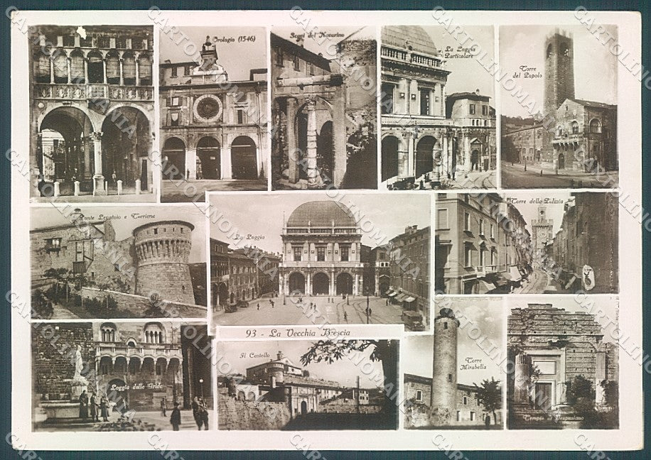 Brescia Città Castello Torre del Popolo Foto FG cartolina JK3269 – fronte