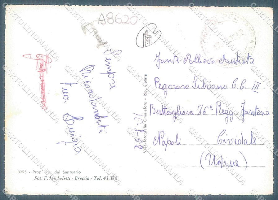 Brescia Bovegno Santuario Madonna Misericordia Foto FG cartolina JK3270 – retro