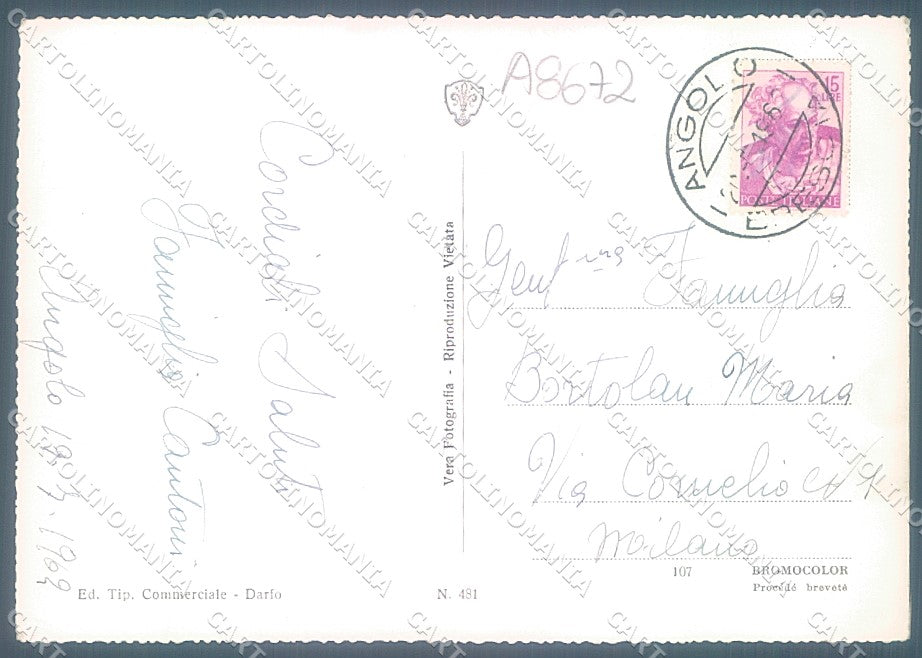 Brescia Angolo Chiesa San Silvestro saluti da Foto FG cartolina JK3284 – retro