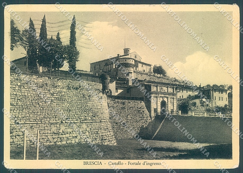 Brescia Città Castello Portale Ingresso FG cartolina JK3288 – fronte