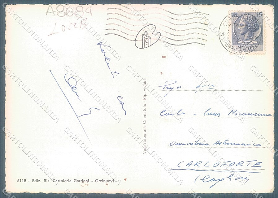 Brescia Orzinuovi Giardini Pubblici Foto FG cartolina JK3290 – retro