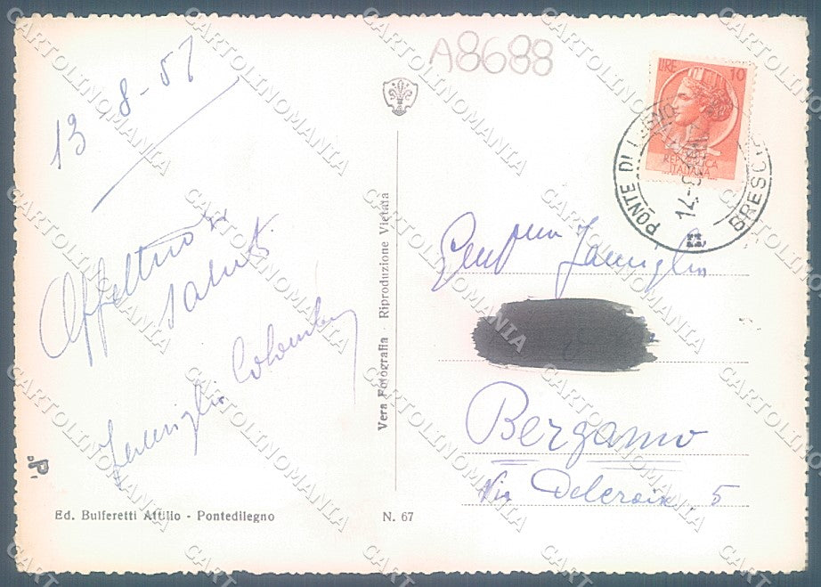 Brescia Ponte di Legno Foto FG cartolina JK3292 – retro