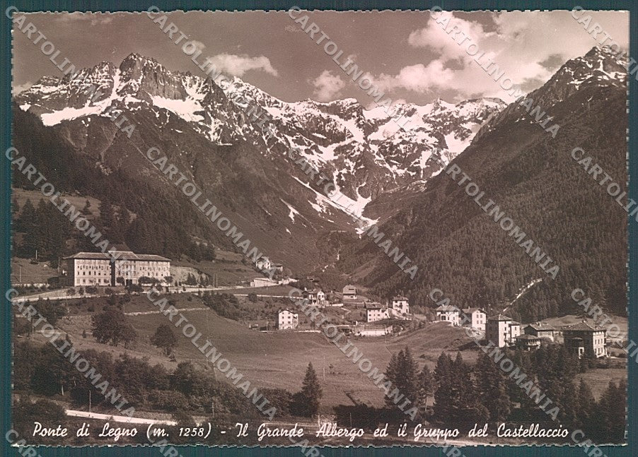 Brescia Ponte di Legno Grande Albergo Castellaccio Foto FG cartolina JK3296 – fronte