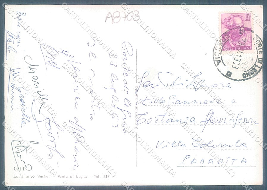 Brescia Ponte di Legno Foto FG cartolina JK3299 – retro