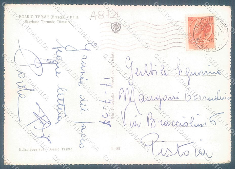 Brescia Boario Terme Foto FG cartolina JK3305 – retro