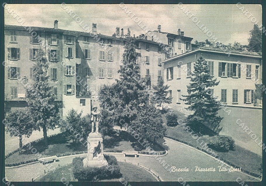 Brescia Città Piazzetta Tito Speri FG cartolina JK3306 – fronte