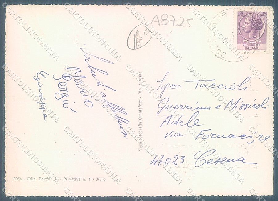 Brescia Adro Chiesa S. Maria Cappella Foto FG cartolina JK3308 – retro