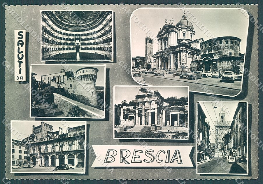 Brescia Città Castello saluti da Foto FG cartolina JK3311 – fronte