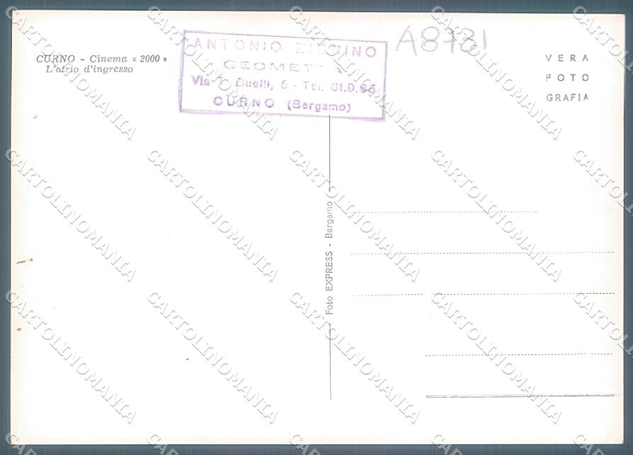 Bergamo Curno Cinema 2000 Foto FG cartolina JK3312 – retro