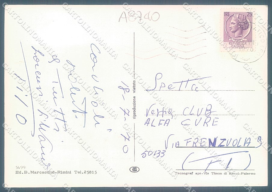 Forlì Cesenatico saluti da FG cartolina JK3315 – retro