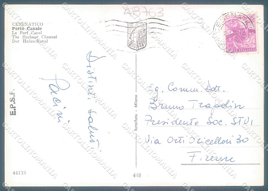 Forlì Cesenatico Porto Canale Foto FG cartolina JK3327 – retro