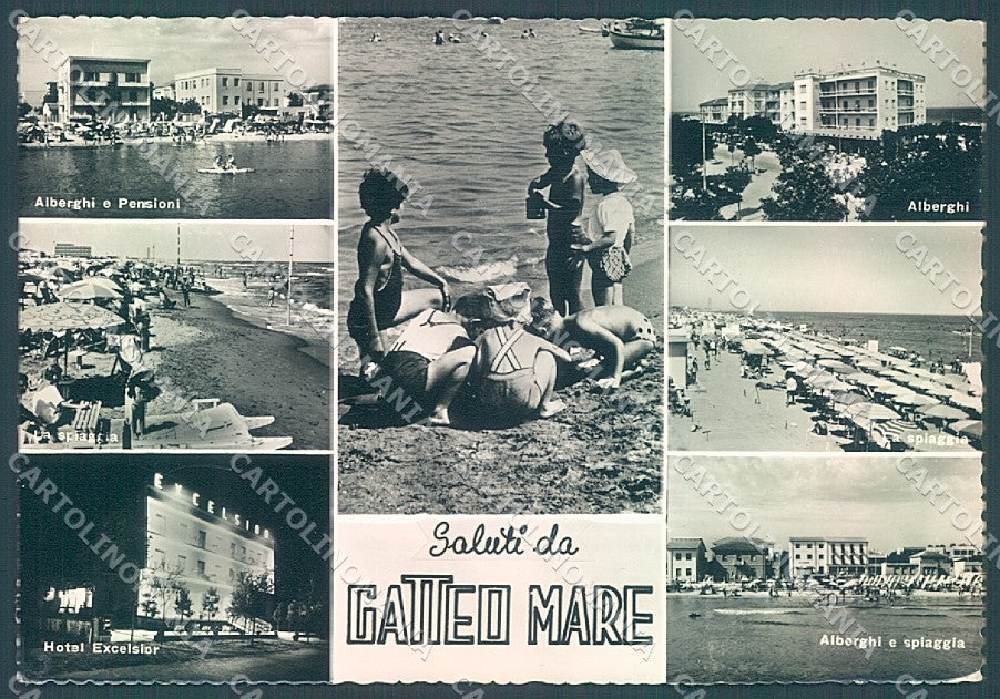Forlì Gatteo Mare Hotel Spiaggia saluti da Foto FG cartolina JK3329 – fronte