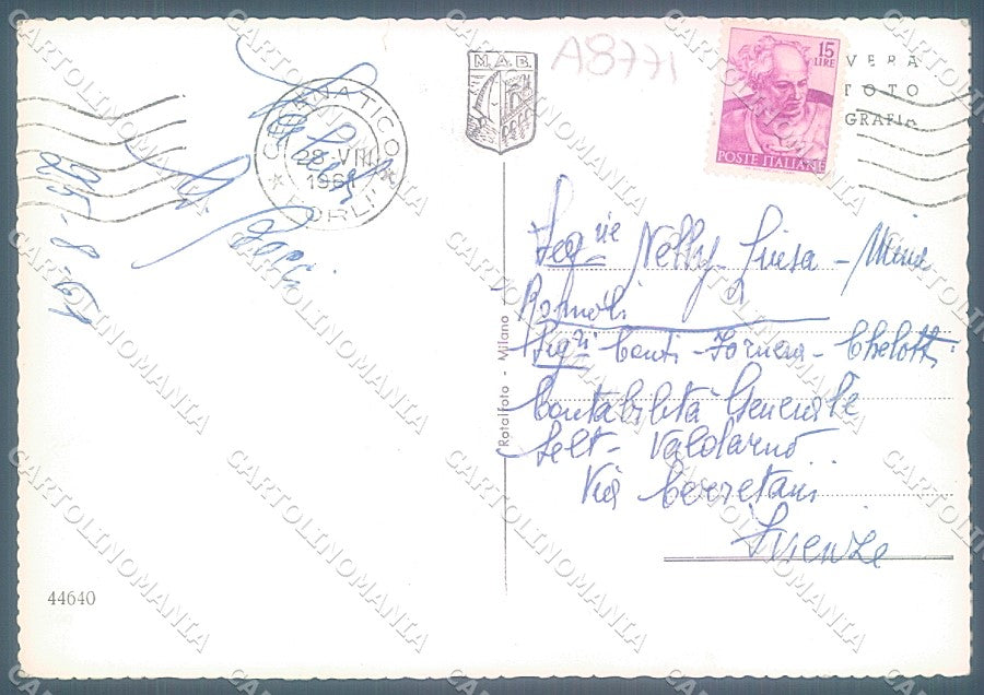 Forlì Gatteo Mare Hotel Spiaggia saluti da Foto FG cartolina JK3329 – retro