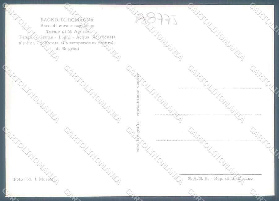 Forlì Bagno di Romagna Foto FG cartolina JK3333 – retro