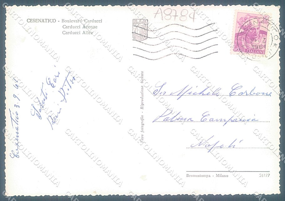 Forlì Cesenatico Viale Carducci Foto FG cartolina JK3337 – retro