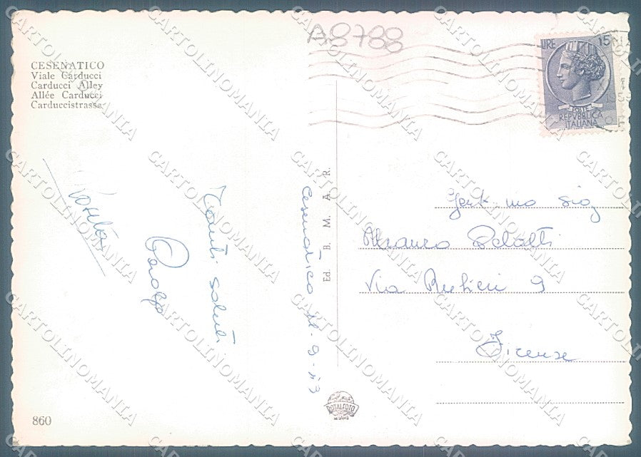 Forlì Cesenatico Viale Carducci Foto FG cartolina JK3338 – retro