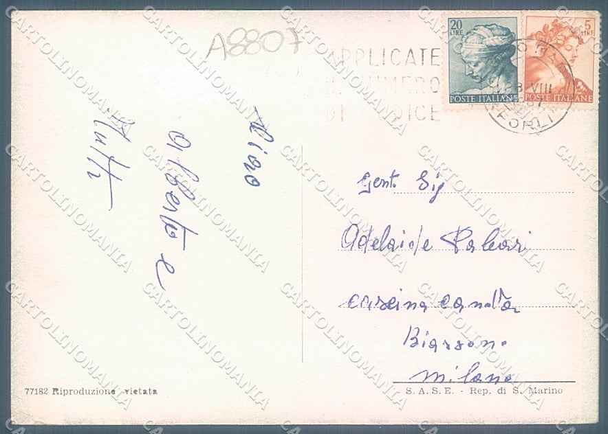 Forlì Gatteo Mare FG cartolina JK3348 – retro