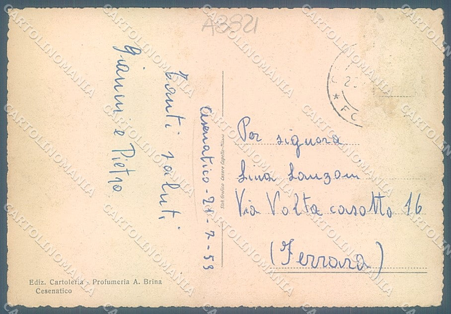 Forlì Cesenatico Porto Canale FG cartolina JK3354 – retro