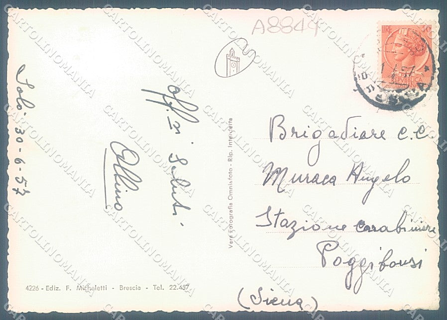 Brescia Salò Lago di Garda Monte Baldo Foto FG cartolina JK3366 – retro