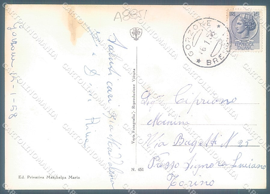 Brescia Boario Terme Gorzone Foto FG cartolina JK3370 – retro