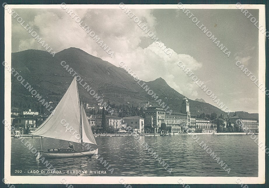 Brescia Gardone Riviera Barca a Vela Lago di Garda Foto FG cartolina JK3382 – fronte