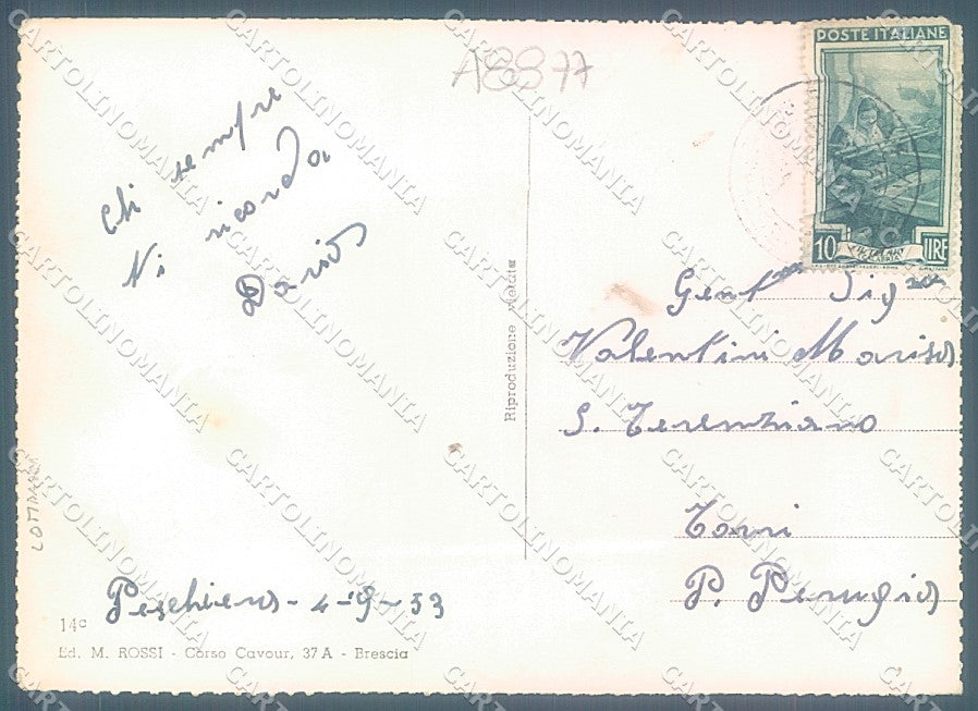 Brescia Sirmione Darsena Castello saluti da Foto FG cartolina JK3387 – retro