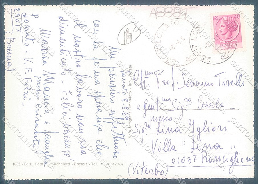 Brescia Lonato Veduta della Rocca FG cartolina JK3392 – retro