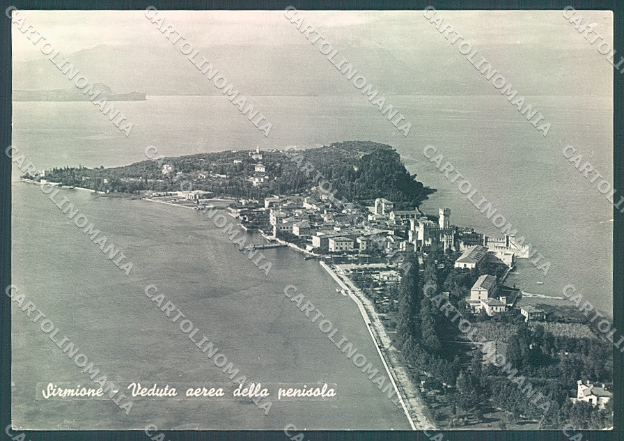 Brescia Sirmione Veduta Aerea PIEGA STRAPPINO Foto FG cartolina JK3394 – fronte