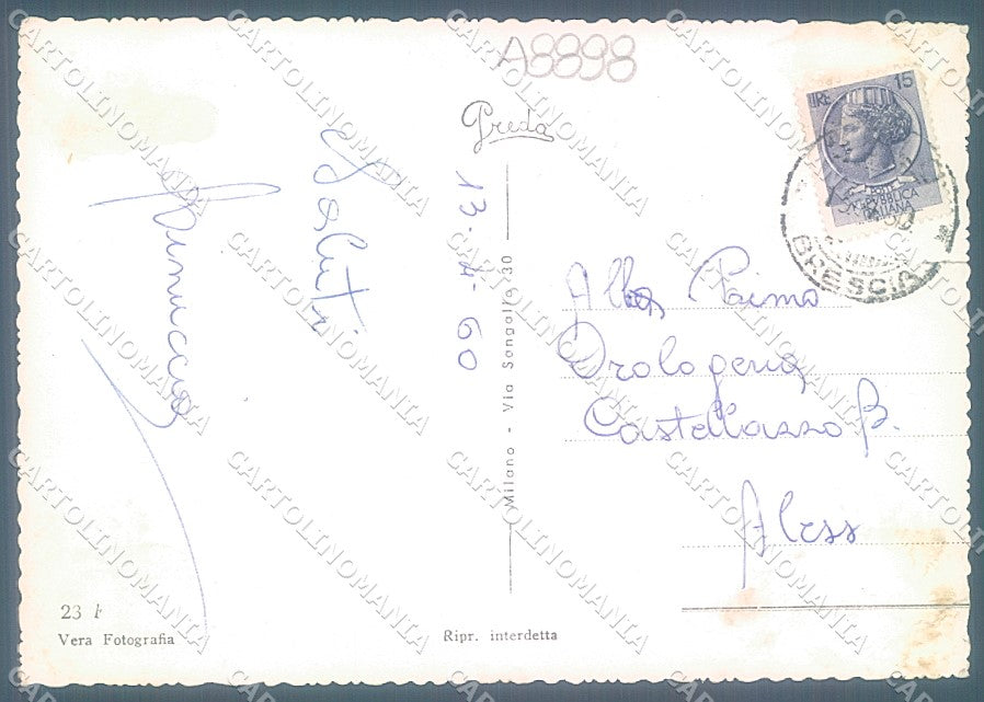 Brescia Salò Lago di Garda saluti da STRAPPINO Foto FG cartolina JK3404 – retro