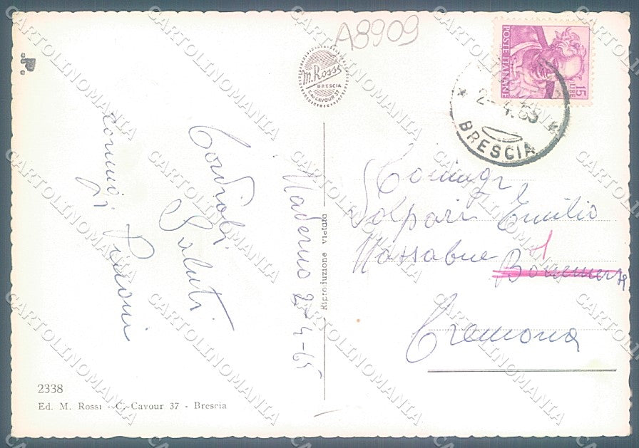 Brescia Maderno Lago di Garda saluti da PIEGHINE Foto FG cartolina JK3411 – retro