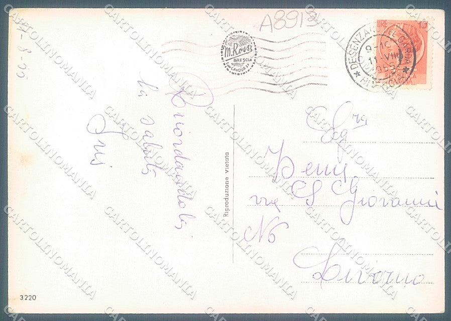 Brescia Salò Lago di Garda Foto FG cartolina JK3413 – retro