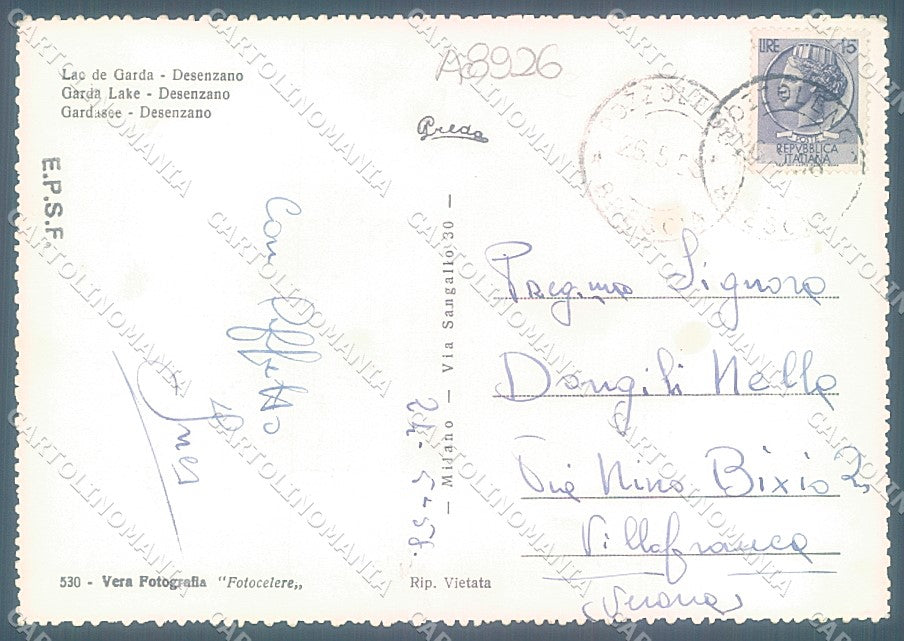 Brescia Desenzano Hotel Savoia Foto FG cartolina JK3420 – retro