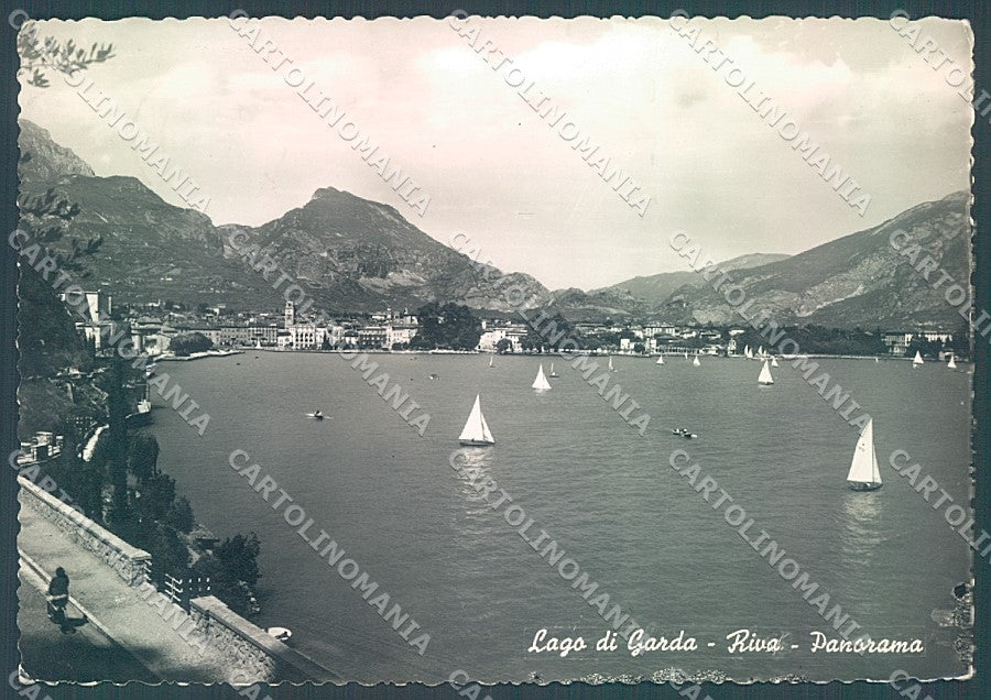 Brescia Riva Lago di Garda Barca a Vela PIEGHINE Foto FG cartolina JK3424 – fronte