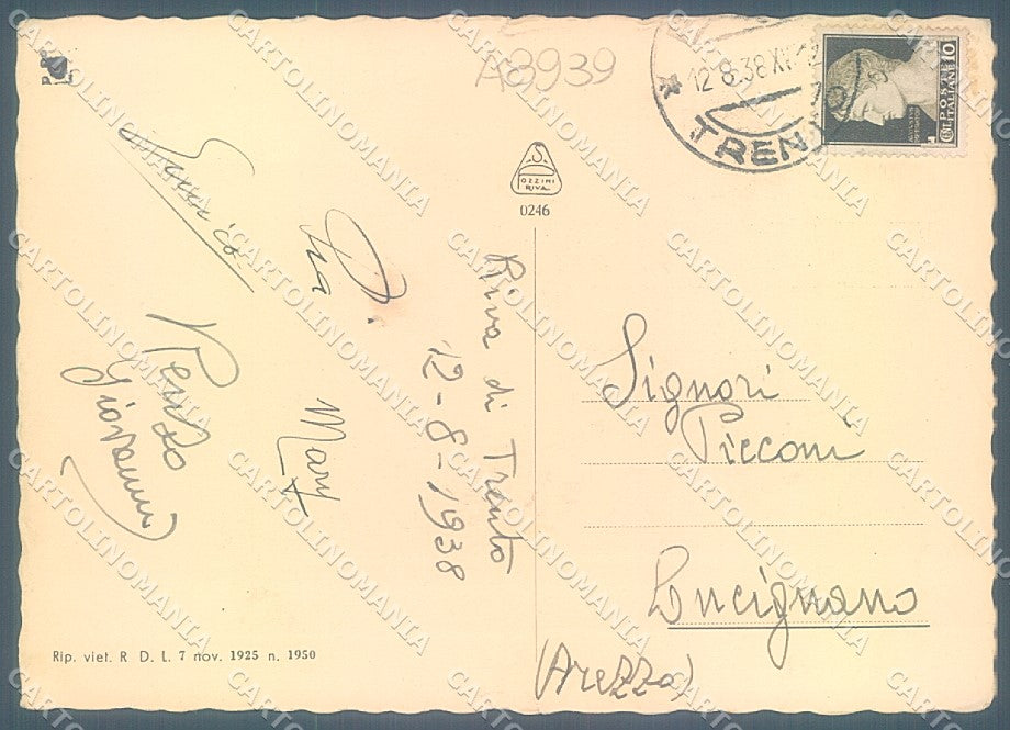 Brescia Riva Lago di Garda Strada del Ponale FG cartolina JK3426 – retro