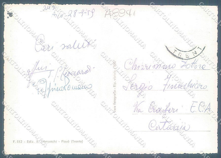Trento Arco Foto FG cartolina JK3428 – retro