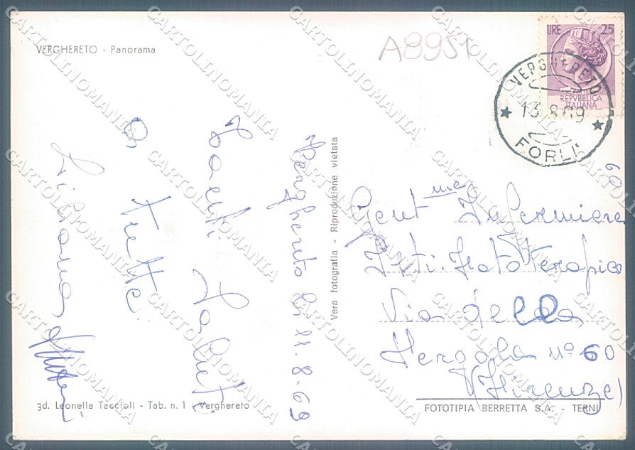 Forlì Verghereto Foto FG cartolina JK3436 – retro