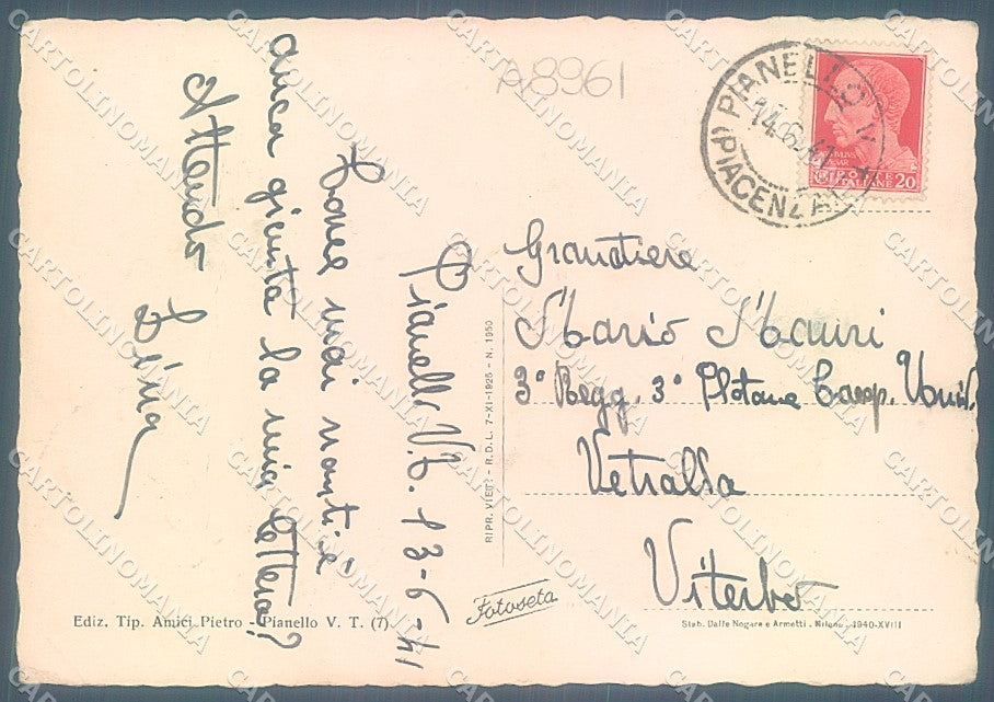 Piacenza Pianello Val Tidone PIEGA ANGOLO FG cartolina JK3442 – retro