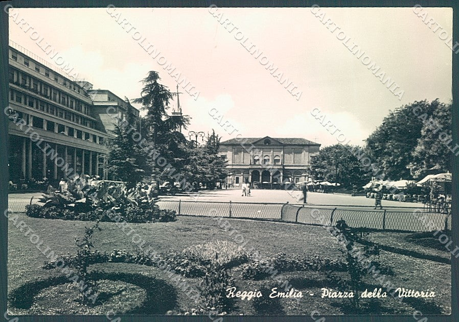 Reggio Emilia Città Piazza della Vittoria PIEGHINE Foto FG cartolina JK3445 – fronte