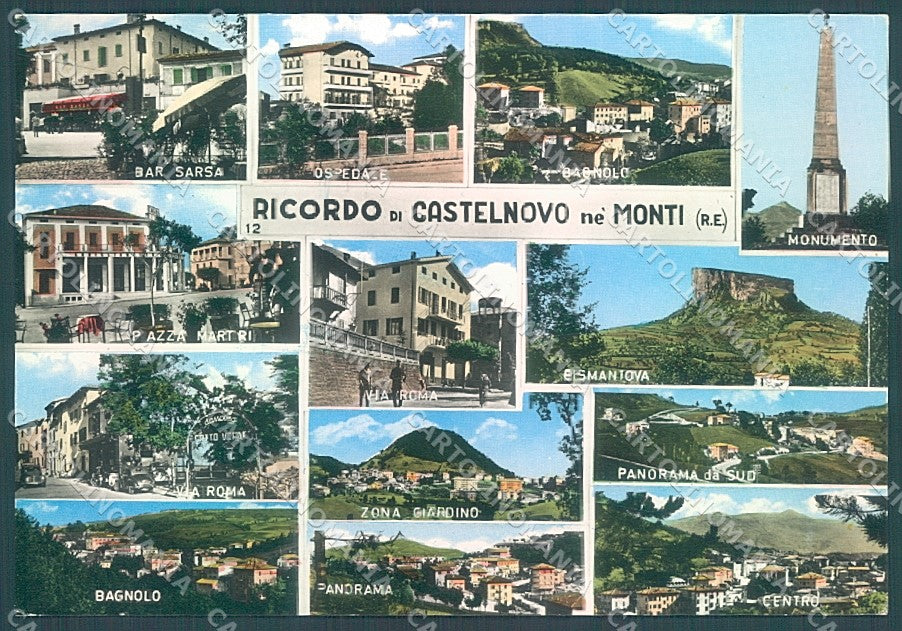 Reggio Emilia Castelnovo ne Monti ricordo di Foto FG cartolina JK3447 – fronte
